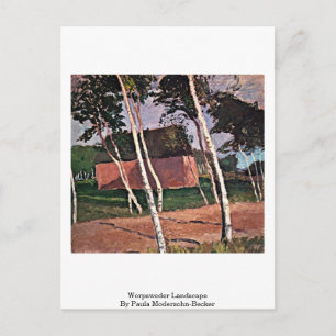 Worpsweder Landschap door Paula Modersohn-Becker Briefkaart