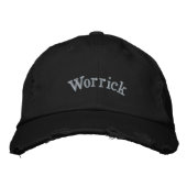 "Worrick" mannennaam geborduurd, Geborduurde Pet (Voorkant)