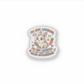 Worried Bunny Snack Alert Sticker (Voorkant)