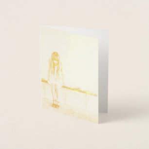 Worried Girl Folie Kaarten