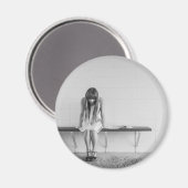 Worried Girl Magneet (Voorkant / Achterkant)