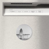 Worried Girl Magneet (Insitu (Vaatwasser))