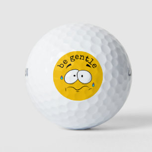 Worried Yellow Emoji Golfballen