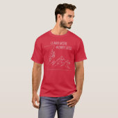 Worry Less Climb More Rock Climbing Bouldering ret T-shirt (Voorkant volledig)