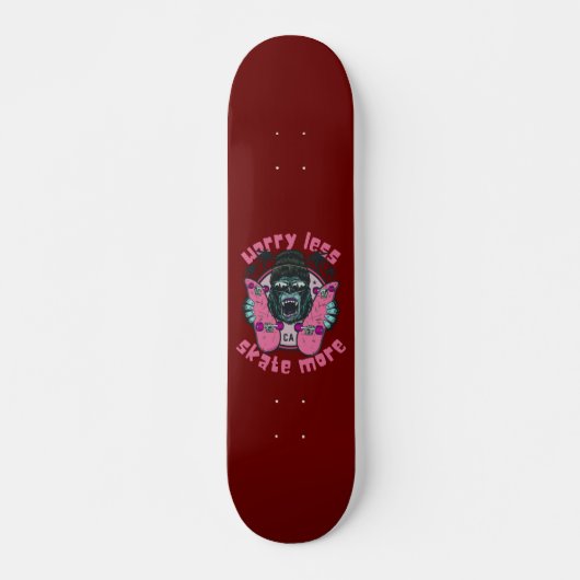 WORRY LESS SCHAATS MEER gorilla-editie Persoonlijk Skateboard (Voorkant)