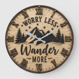 Worry Less Wander More Rustic Mountain Cabin Grote Klok