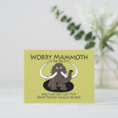 Worry Mammoth Briefkaart (Staand voorkant)