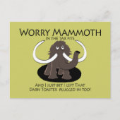 Worry Mammoth Briefkaart (Voorkant)