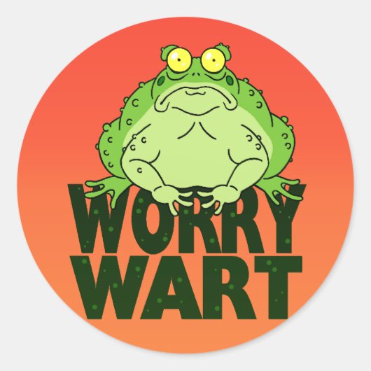 Worry Wart Ronde Sticker (Voorkant)