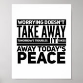 Worrying doesn't take away tomorrow's ontregelend poster (Voorkant)