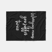Worrying Means You Suffer Twice , Inrational Motiv Fleece Deken (Voorkant (Horizontaal))