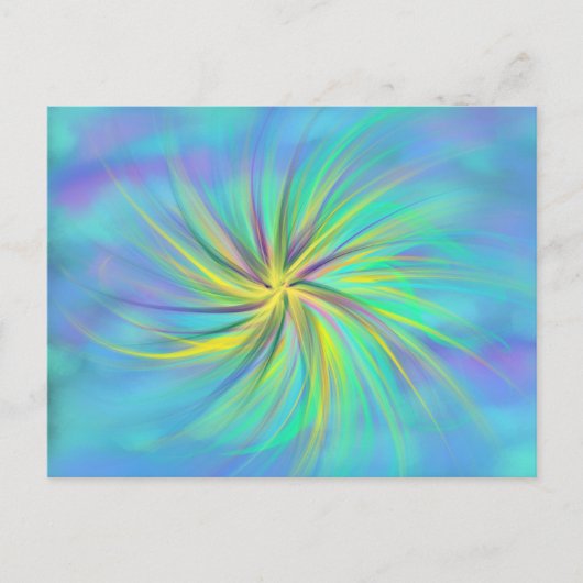 Worship Art Yellow Aqua Blue Paars september 2017  Briefkaart (Voorkant)