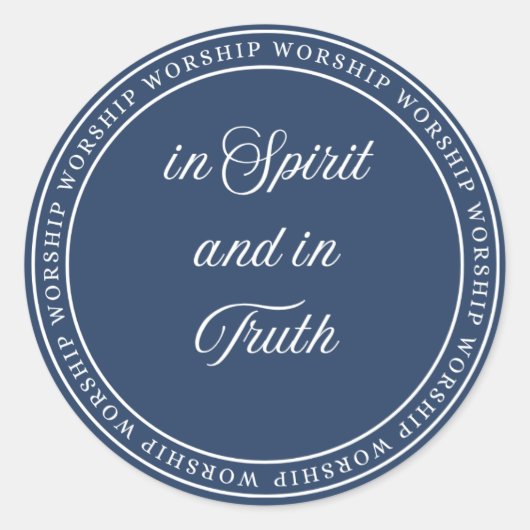 Worship - Flush Seal Ronde Sticker (Voorkant)