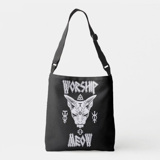 Worship Meow Crossbody Tas (Achterkant)