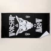 Worship Meow Strandlaken (Voorkant)