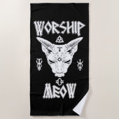 Worship Meow Strandlaken (Voorkant)