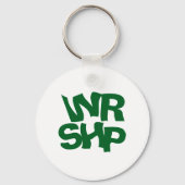 WORSHIP Print Beige Sleutelhanger (Achterkant)
