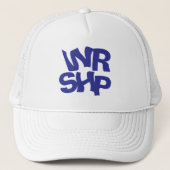WORSHIP Print Trucker Hat Pet (Voorkant)