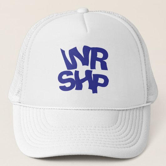 WORSHIP Print Trucker Hat Pet (Voorkant)