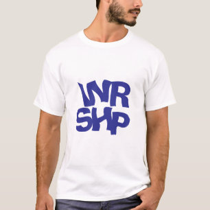 WORSHIP Print Wit T-shirt