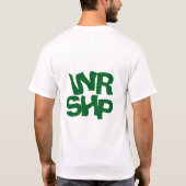 WORSHIP Print Wit T-shirt (Achterkant)