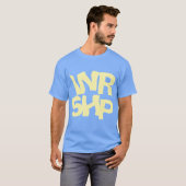 WORSHIP Quote Licht Blauw T-shirt (Voorkant volledig)