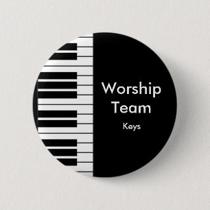 Worship Team, Keys-badge Ronde Button 5,7 Cm