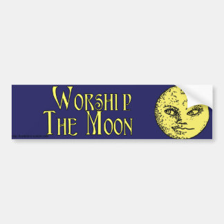 Worship the Moon bumpersticker