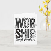 Worship Through The Worry Insrational Religious Ch Kaart (Gele Bloem)