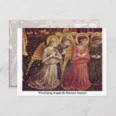 Worshiping Angels van Benozzo Gozzoli Briefkaart (Voorkant / Achterkant)