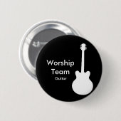 WorshipTeam, Guitar Badge Ronde Button 5,7 Cm (Voorkant /achterkant)
