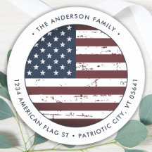 Worst American Flag Custom Patriotic Return Addres