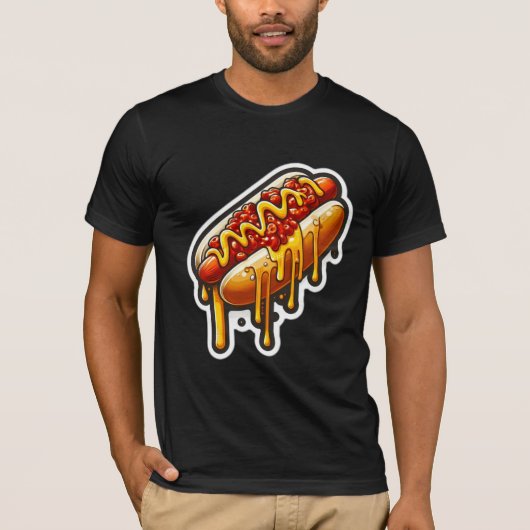 WORST-CHILI KAAS HOT DOG 4 T-SHIRT (Voorkant)