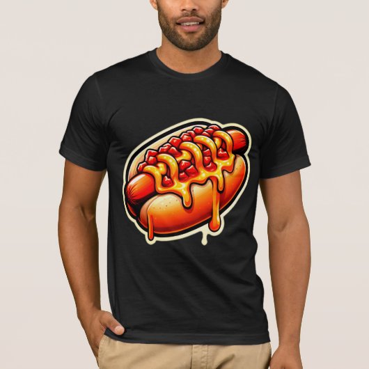 WORST-CHILI KAAS HOT DOG 6 T-SHIRT (Voorkant)