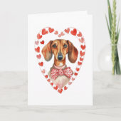 Worst Dog Valentijnsdag Waterverf Aangepaste tekst Feestdagen Kaart (Voorkant)