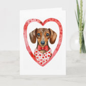 Worst Dog Valentijnsdag Waterverf Gepersonaliseerd Feestdagen Kaart (Voorkant)