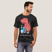 Worst Drummer Ever Funny Dinosaur TRex Drum T-shirt (Voorkant volledig)