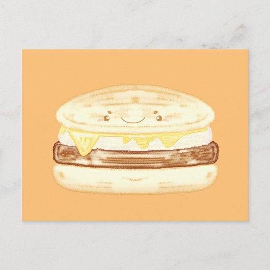 worst, ei en boterham met kaas briefkaart (Voorkant)