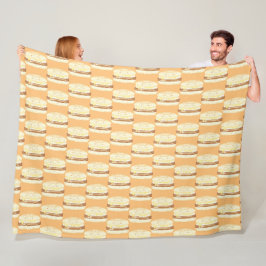 worst, ei en boterham met kaas fleece deken