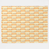 worst, ei en boterham met kaas fleece deken (Voorkant (Horizontaal))