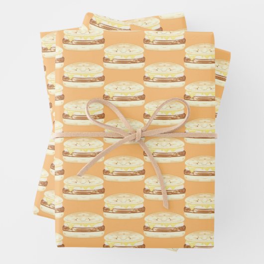 worst, ei en boterham met kaas inpakpapier vel (In situ)