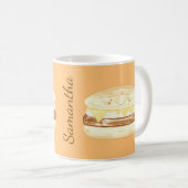 worst, ei en boterham met kaas koffiemok (Voorkant rechts)