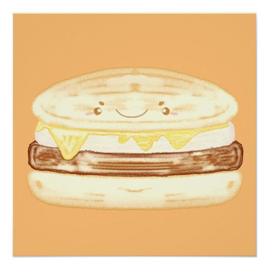 worst, ei en boterham met kaas perfect poster (Voorkant)