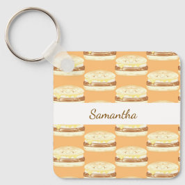 worst, ei en boterham met kaas sleutelhanger