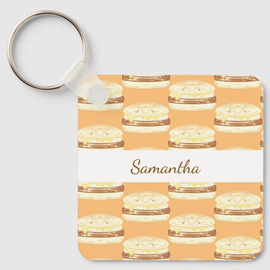 worst, ei en boterham met kaas sleutelhanger (Voorkant)