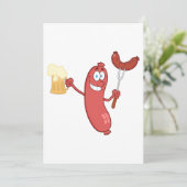 worst en bier kaart (Staand voorkant)