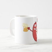 worst en bier koffiemok (Voorkant links)