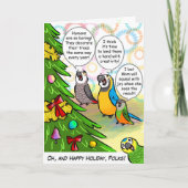 Worst en kerstboom feestdagen kaart (Voorkant)