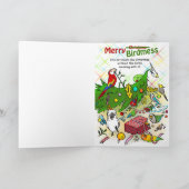 Worst en kerstboom feestdagen kaart (Binnen)