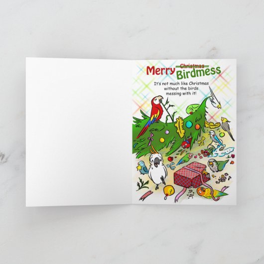 Worst en kerstboom feestdagen kaart (Binnen)